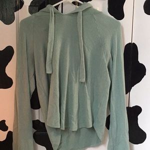 F21 teal hoodie shirt